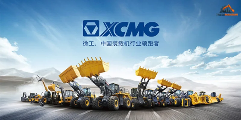 Logo và trụ sở tập đoàn XCMG tại Từ Châu, Giang Tô, Trung Quốc